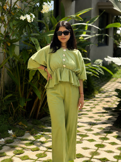 Veya Set cotton linen co-ord, front view - Roo Roo