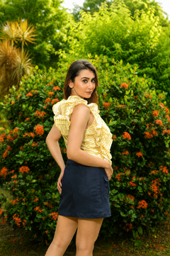Strip Affair Top fabric detail - Roo Roo